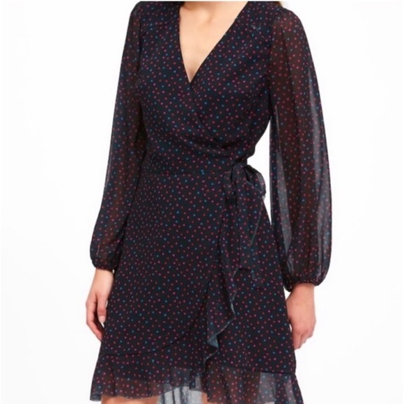 Banana Republic Dresses & Skirts - Banana Republic Black Ruffle Hearts 💕 Print Midi Dress 👗